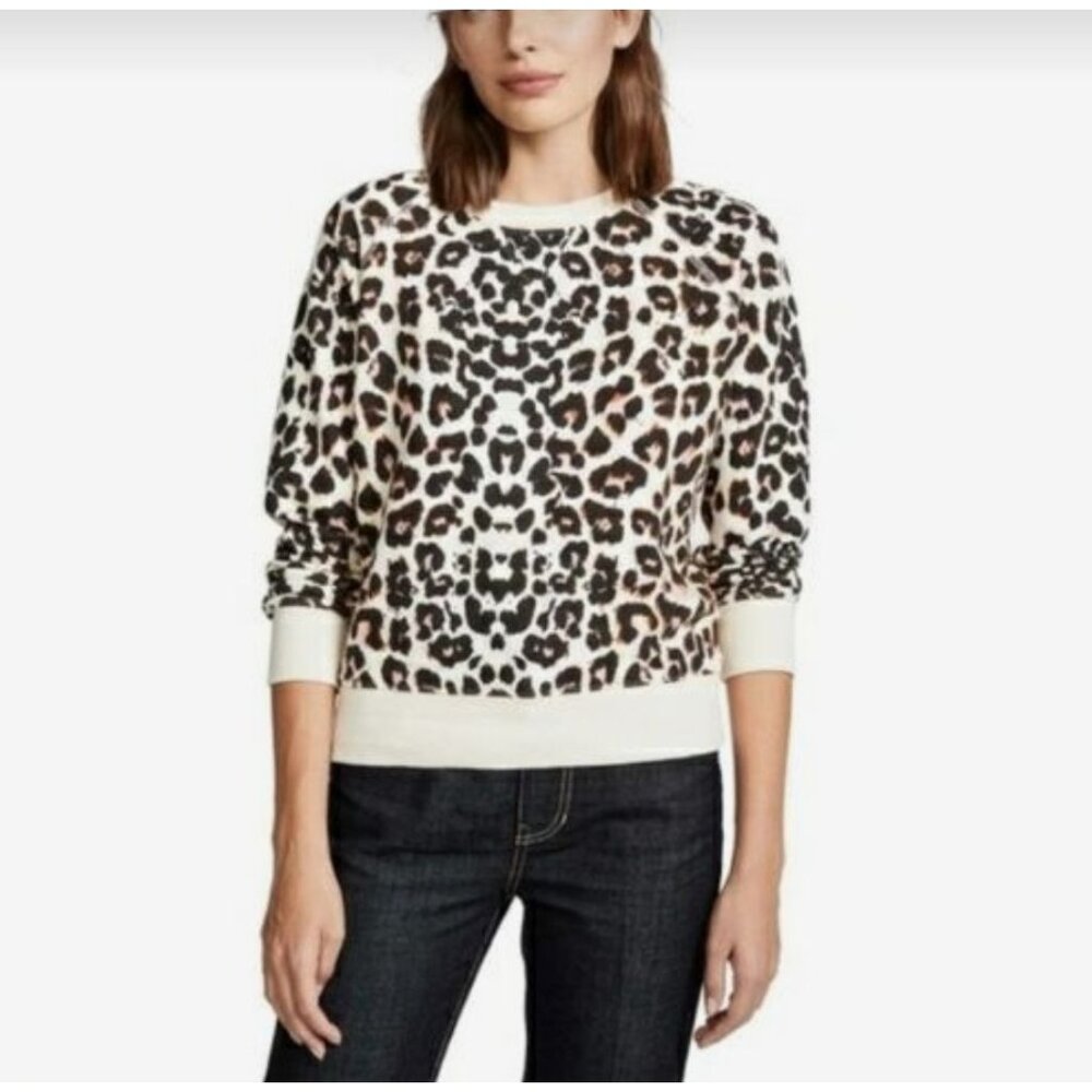 Mother Leopard Don't Sweat it The Matchbox Sweatshirt Animal Print size Large